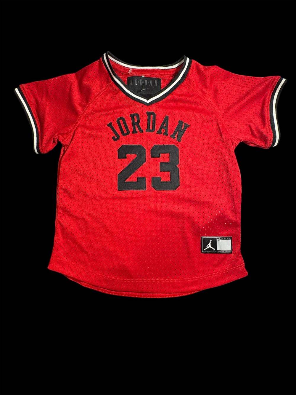 Jordan Kids 23 Basketball Mesh Jersey Shirt Red Size 4T